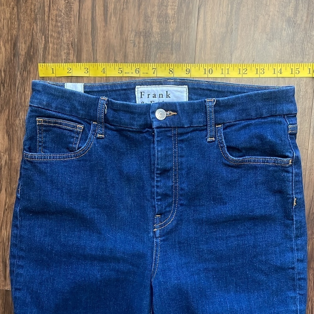 Like New Frank & Eileen Flannigan flare leg high waist raw hem denim jeans 30 - Picture 10 of 16